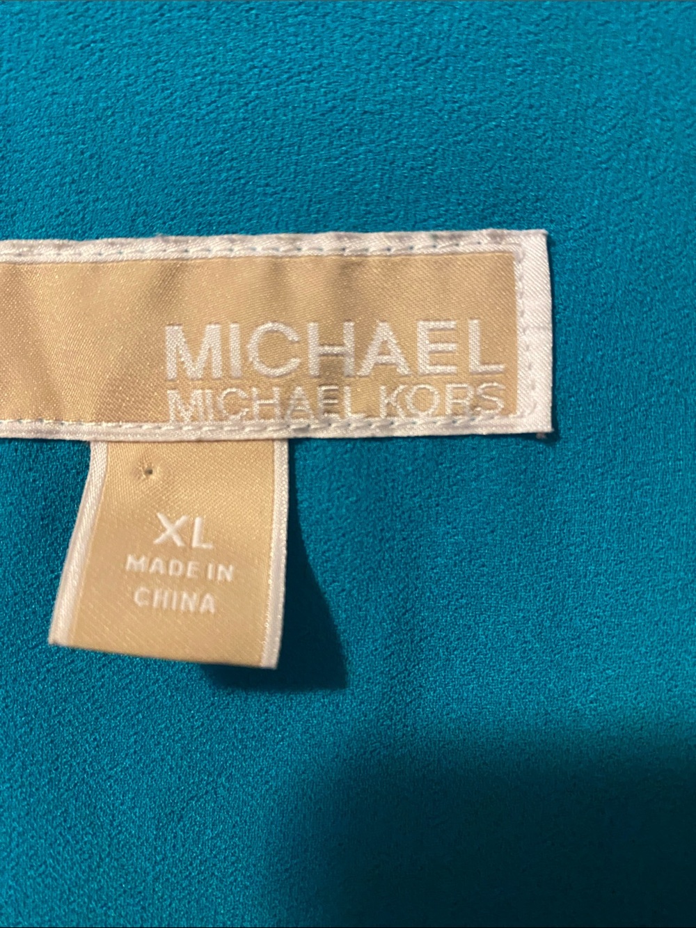 Michael Kors Teal V-Neck Long Sleeve Tunic - size XL - Picture 2 of 4